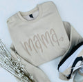 Embroidered Mama Sweatshirt - Sand