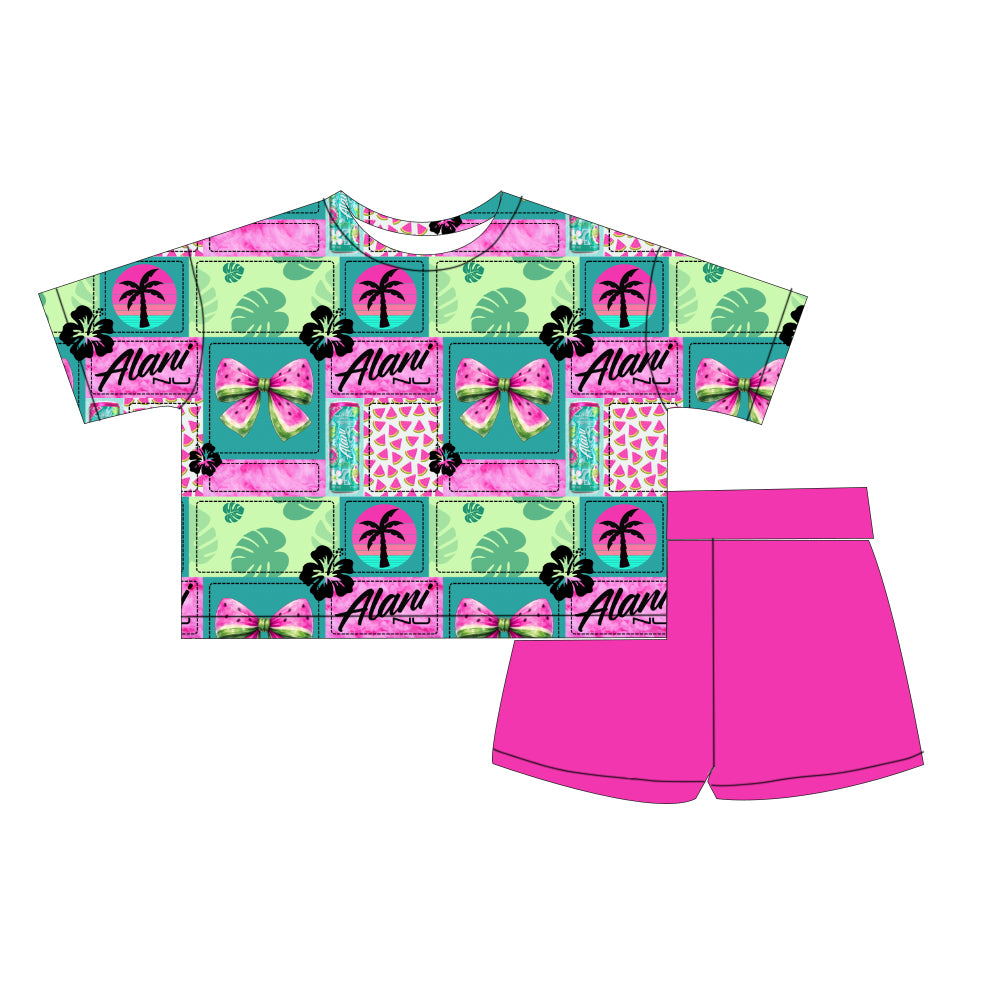 Kids Oversized Bamboo Tee & Biker Shorts Set - "Alani"
