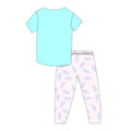 Bamboo Solid Tee & Printed Jogger Set - "Turquoise Lighting Bolts"