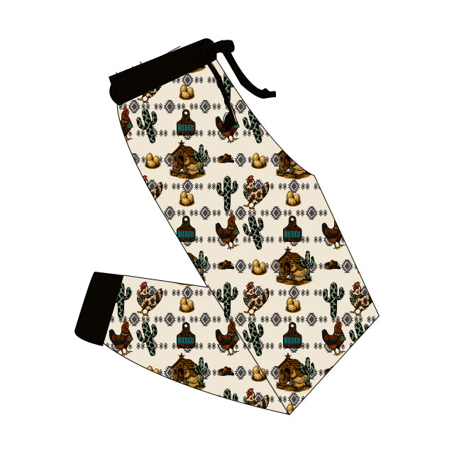 Bamboo Joggers - Chickens
