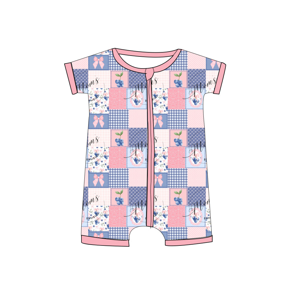 Bamboo Shortie - "Coquette Blueberries"