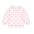 Bamboo French Terry Crewneck - "Pink Bows"