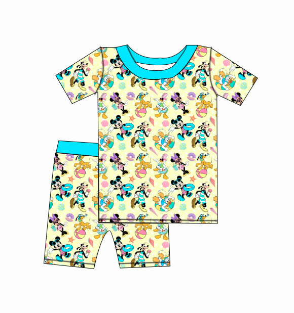 Short-Sleeve & Shorts Pajama Set - "Mickey's Pool Party"
