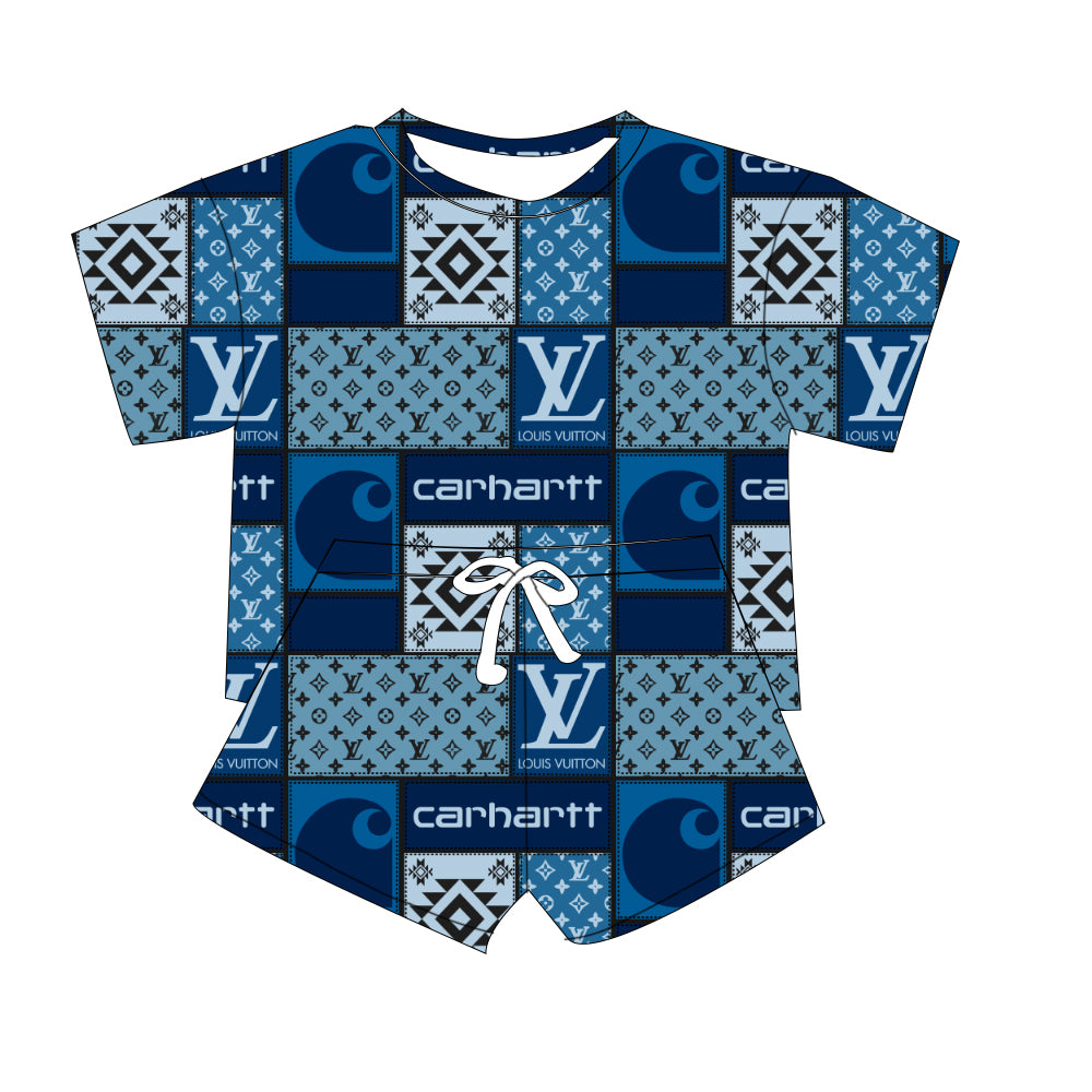 Kids Oversized Bamboo Tee & Loose Shorts Set - "Carhartt LV"