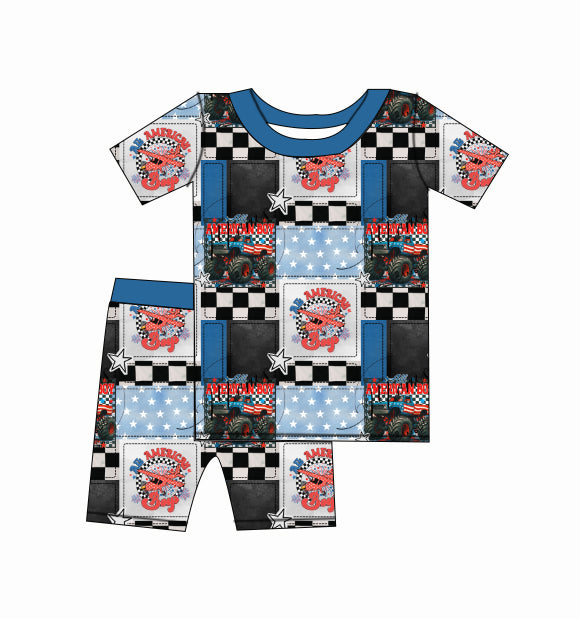 Short-Sleeve & Shorts Pajama Set - "American Boy"
