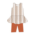 Bamboo Sleeveless Peplum Set - "Sad Beige"