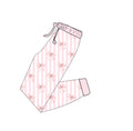 Bamboo Joggers - "Pink Bows and Stripes"