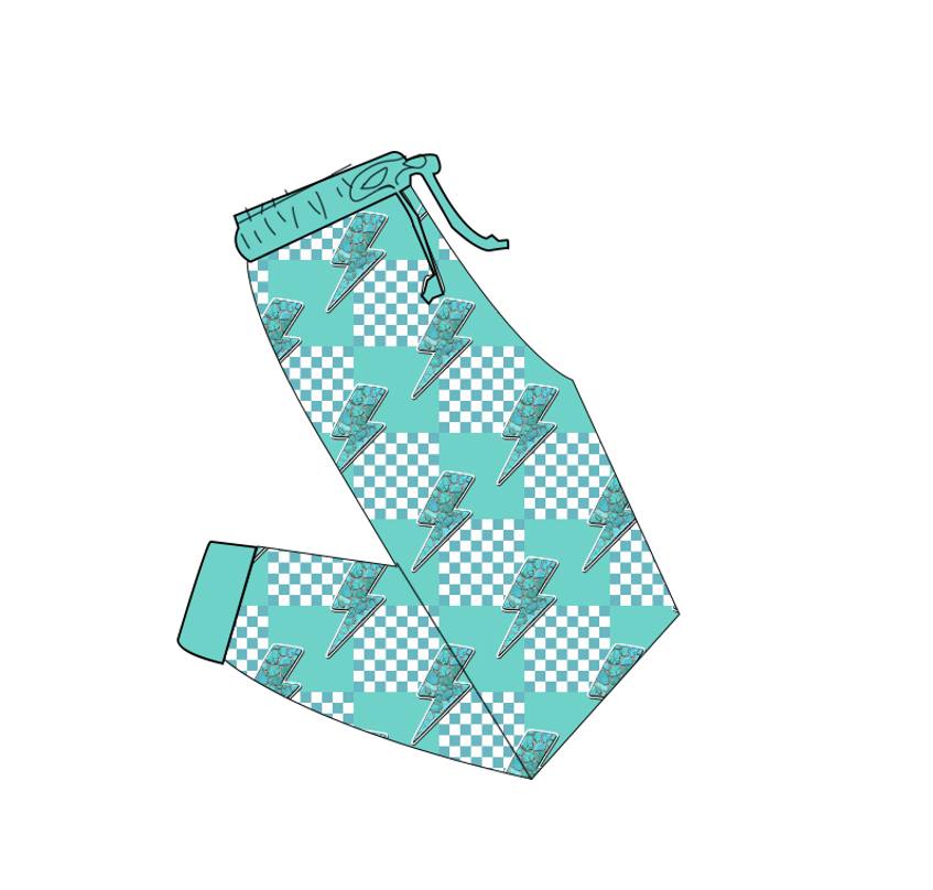 Bamboo Joggers - "Electric Turquoise"