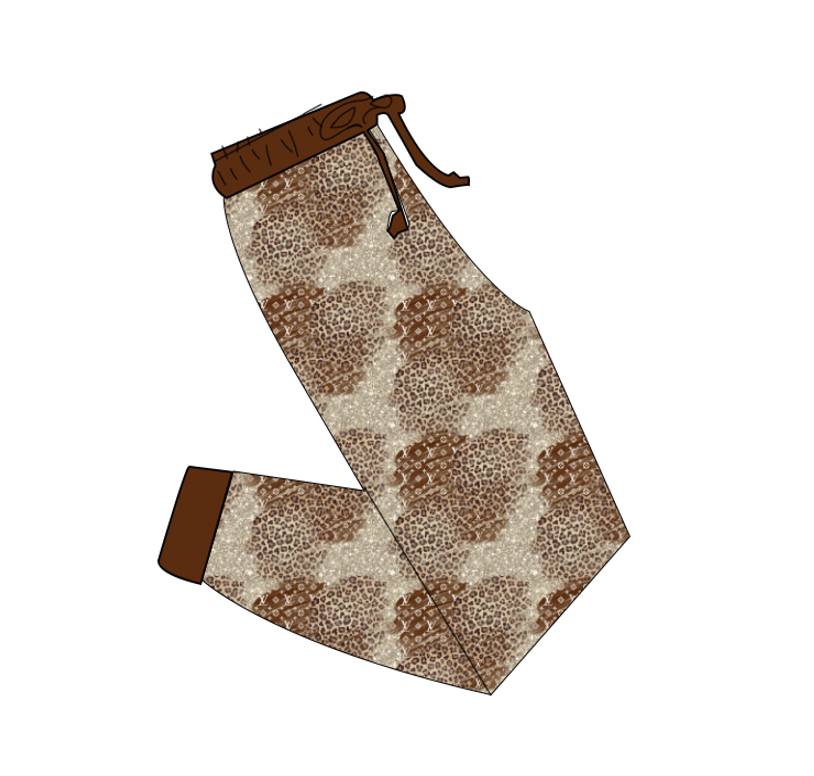 Bamboo Joggers - "Boujee LV Leopard"