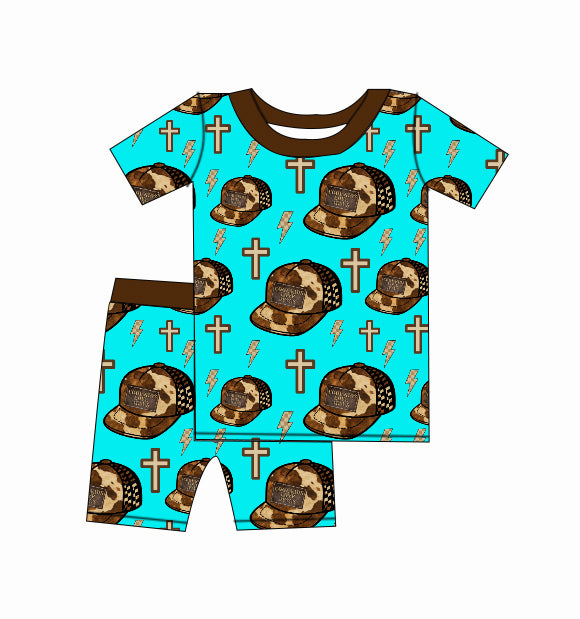 Short-Sleeve & Shorts Pajama Set - Jesus