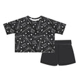 Kids Oversized Bamboo Tee & Biker Shorts Set - "Love Rocks"
