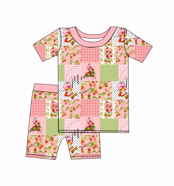 Short-Sleeve & Shorts Pajama Set - "Strawberry Shortcake"