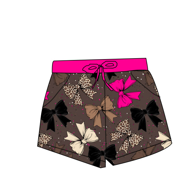 Women's Bamboo Shorts - "Bright Bows"