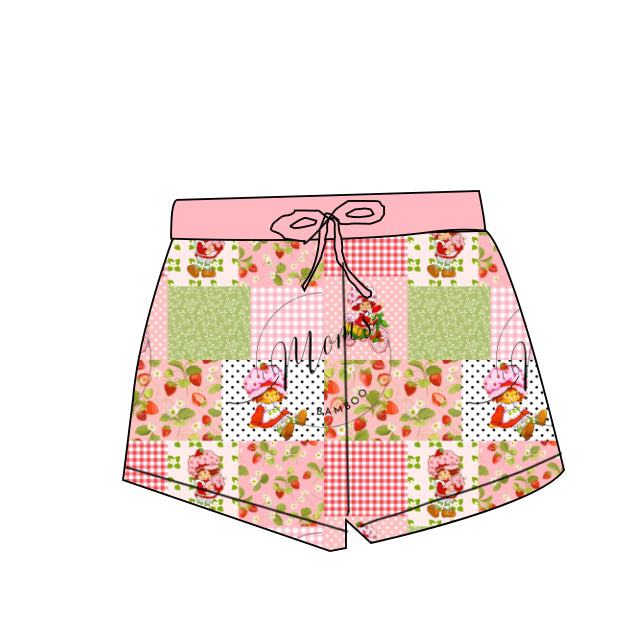 Bamboo Shorts - "Strawberry Shortcake"