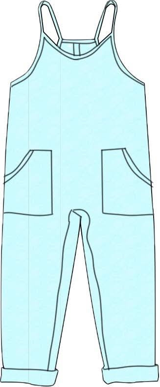 Bamboo Romper - Ocean Blue