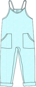 Bamboo Romper - Ocean Blue