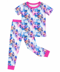 Bamboo short sleeve and pants pajama set - "Enchanted Dreams"