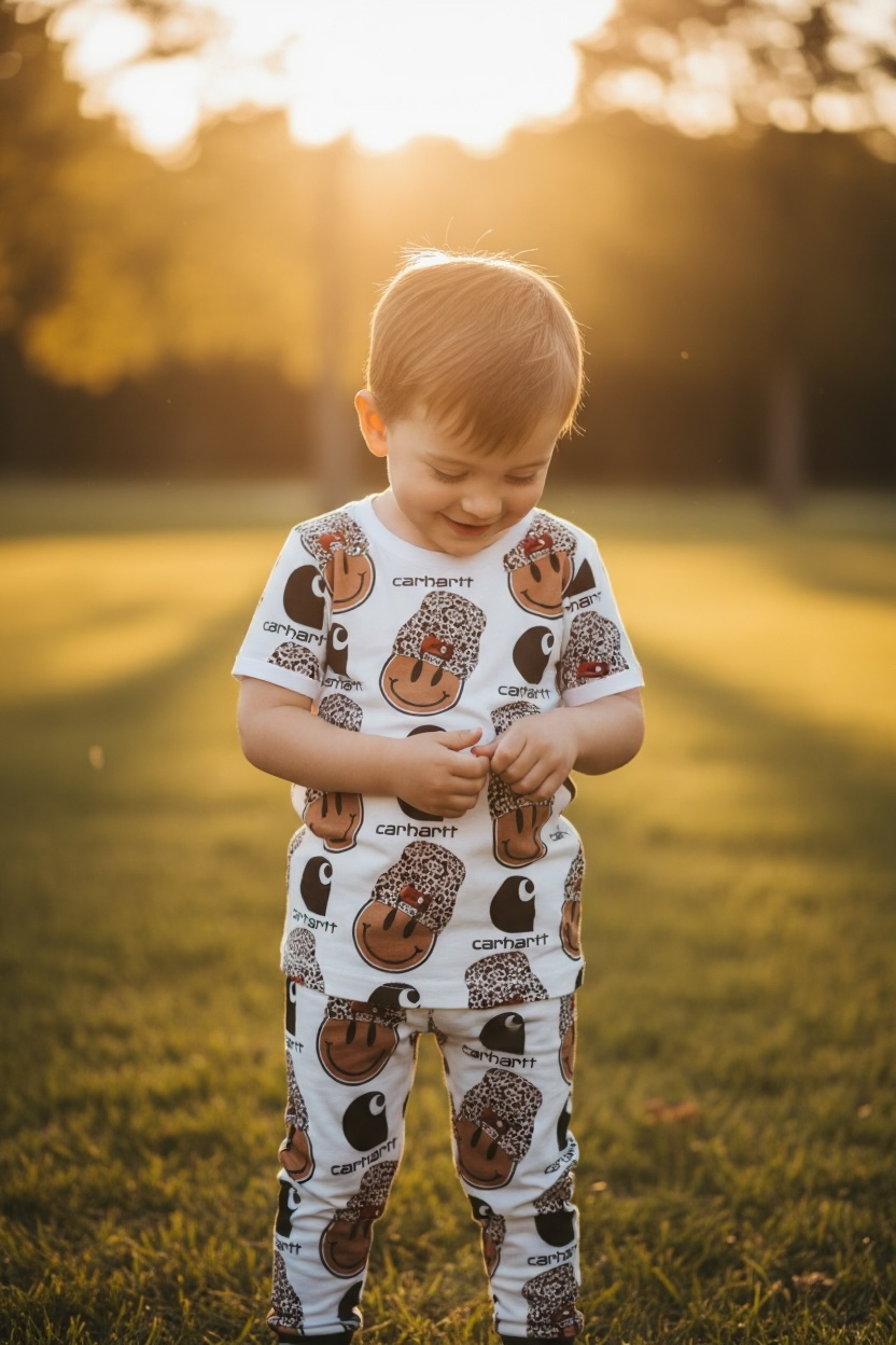 “Carhartt Smiley Faces” Bamboo pajama set