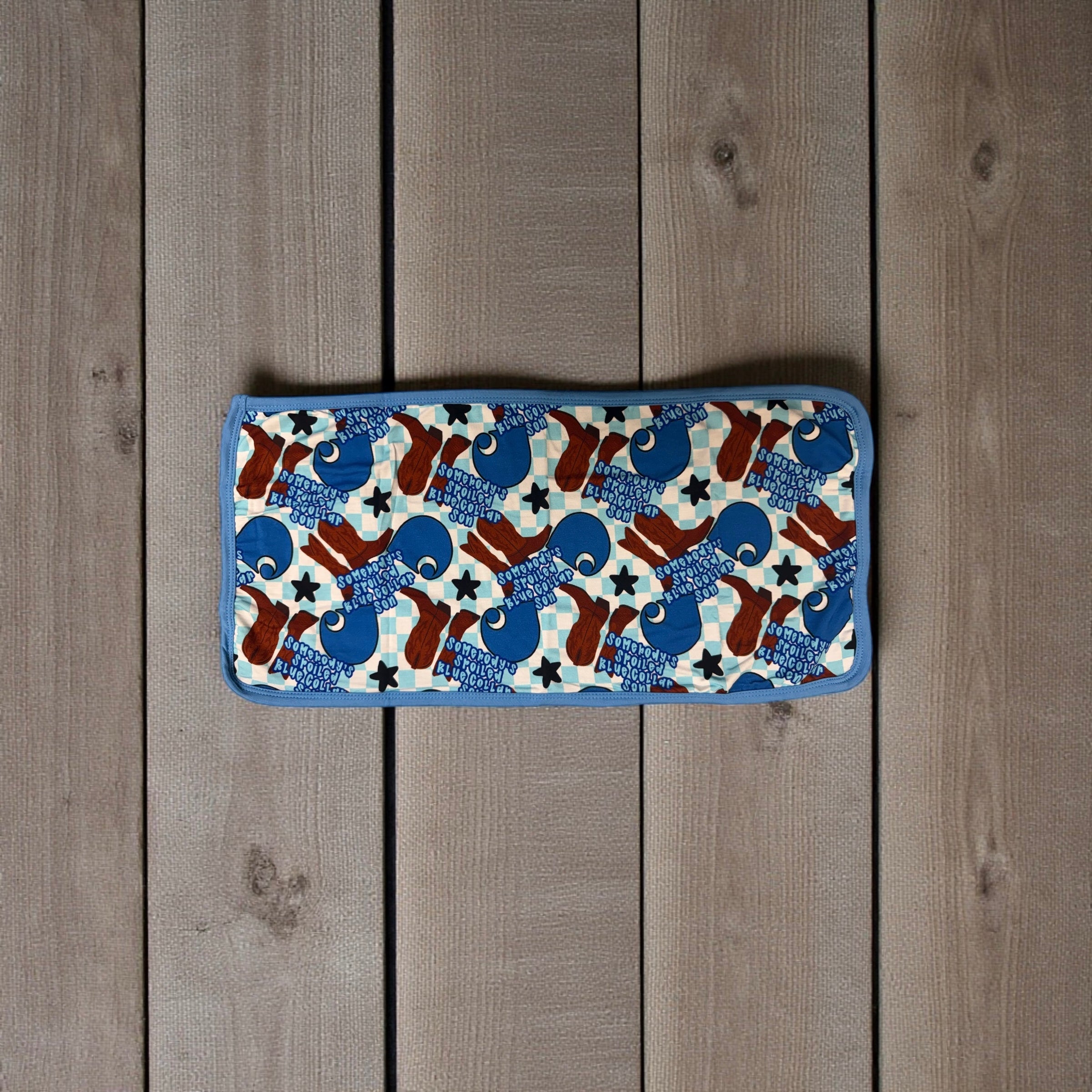 “Somebody’s spoiled blue collar son” Bamboo Burp Cloth