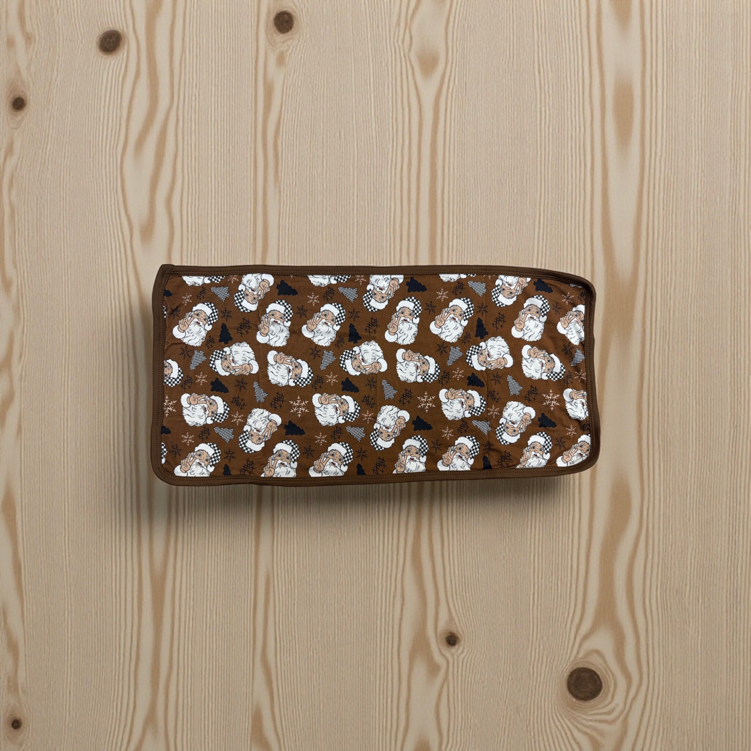 “Peace out Santa” Bamboo Burp Cloth