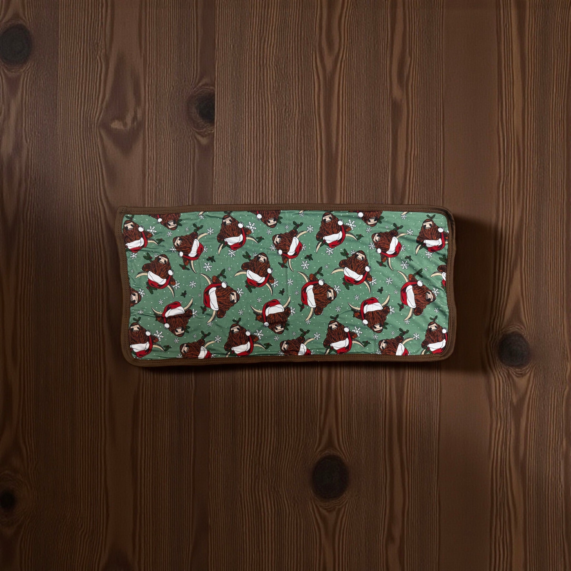 “Christmas Bull” Bamboo Burp Cloth