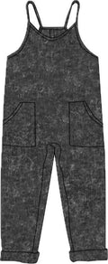 Bamboo Romper - Acid Wash Black