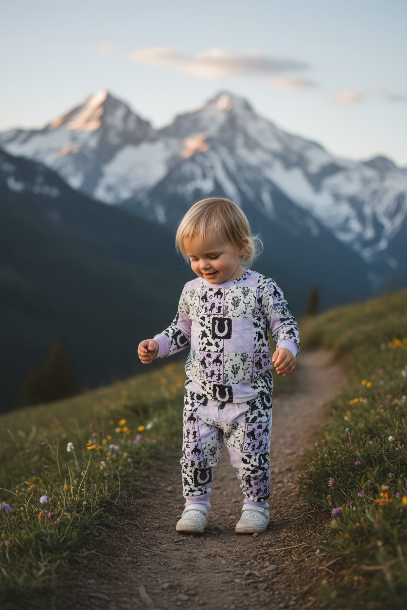 Lilac Western Bamboo French Terry Set