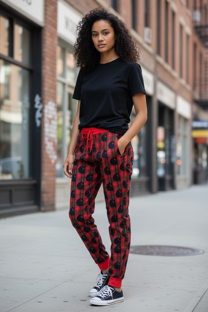 Plaid “Carhartt” Bamboo Joggers