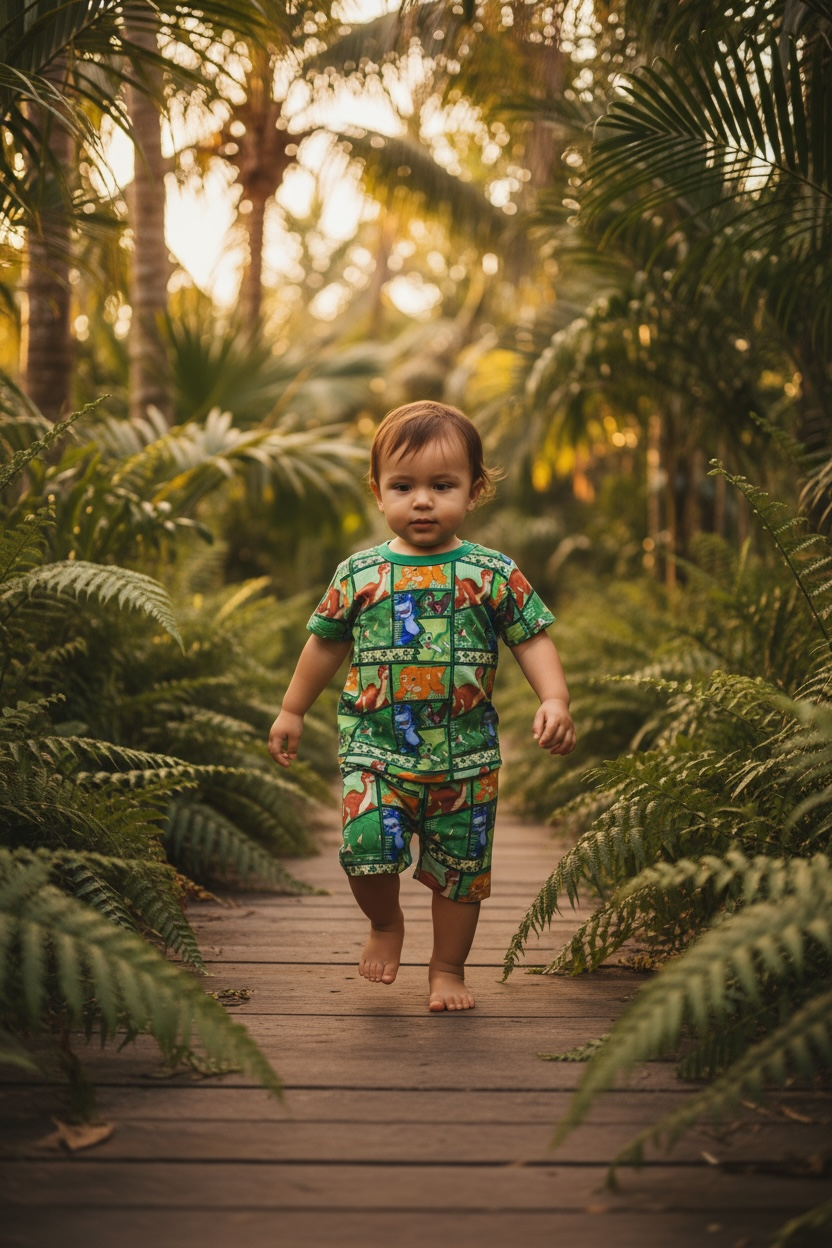 “Land Before Time” Bamboo Short Set