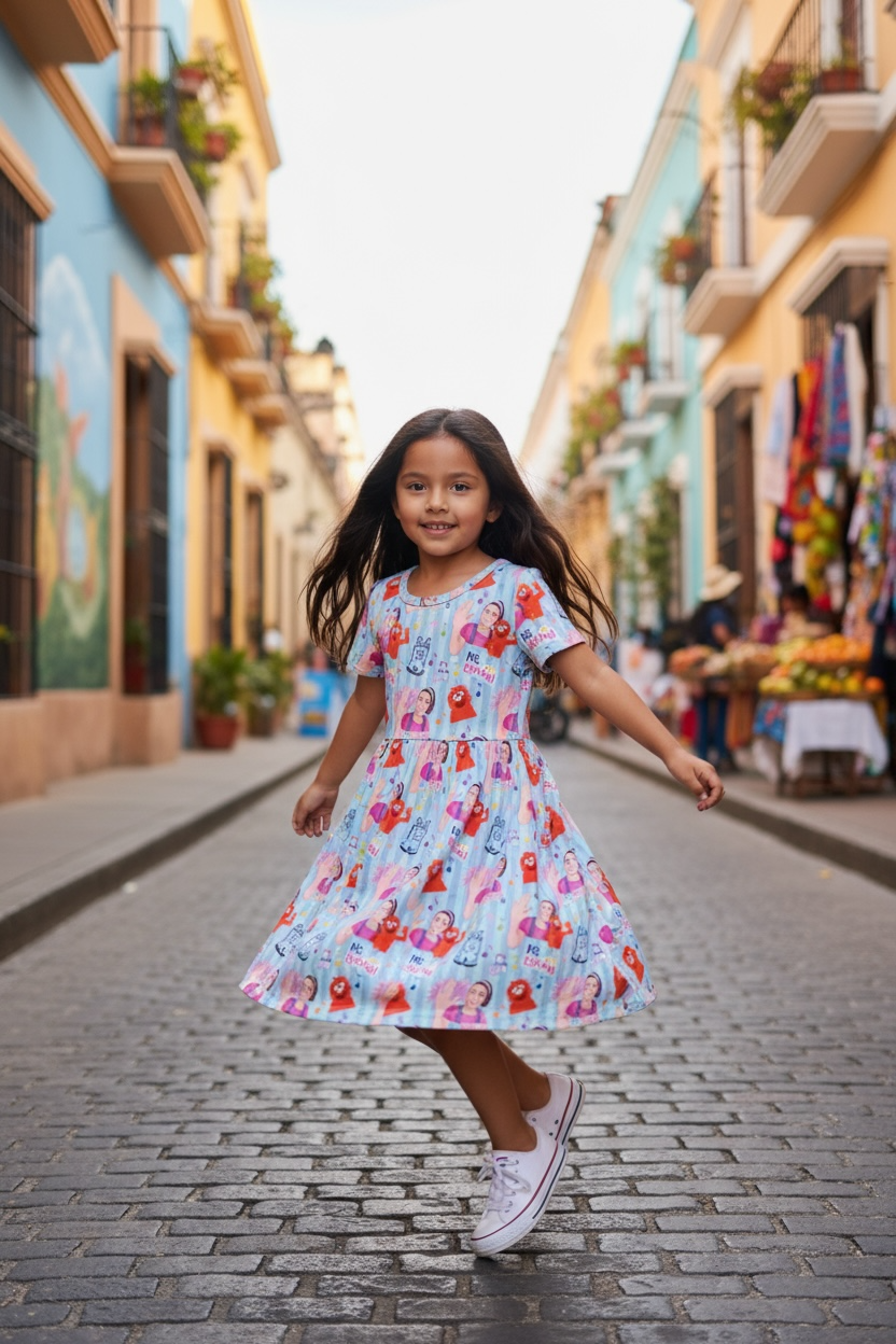 “Ms.Rachel” Bamboo Twirl Dress