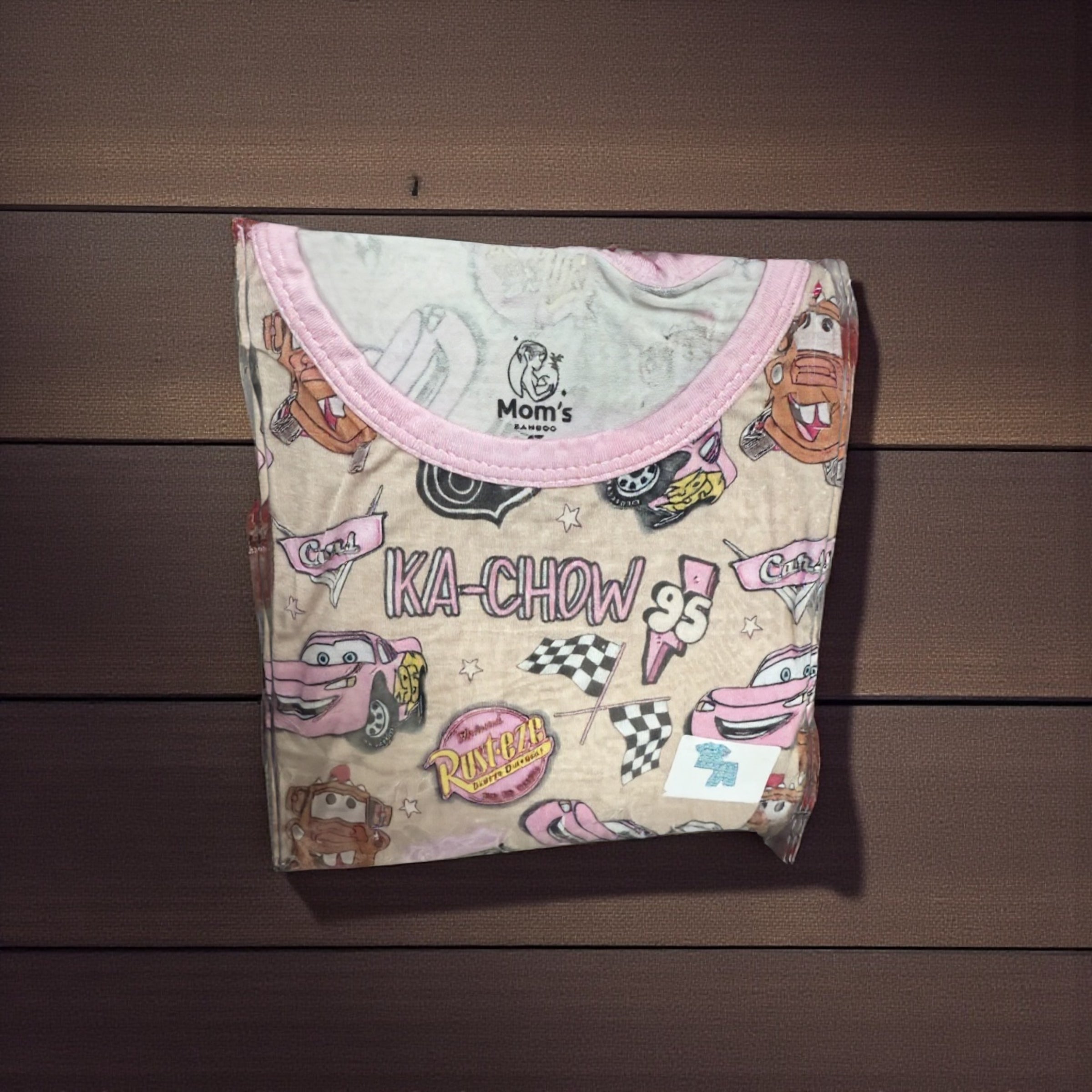 “Pink Cars” Bamboo Short Sleeve and pants set