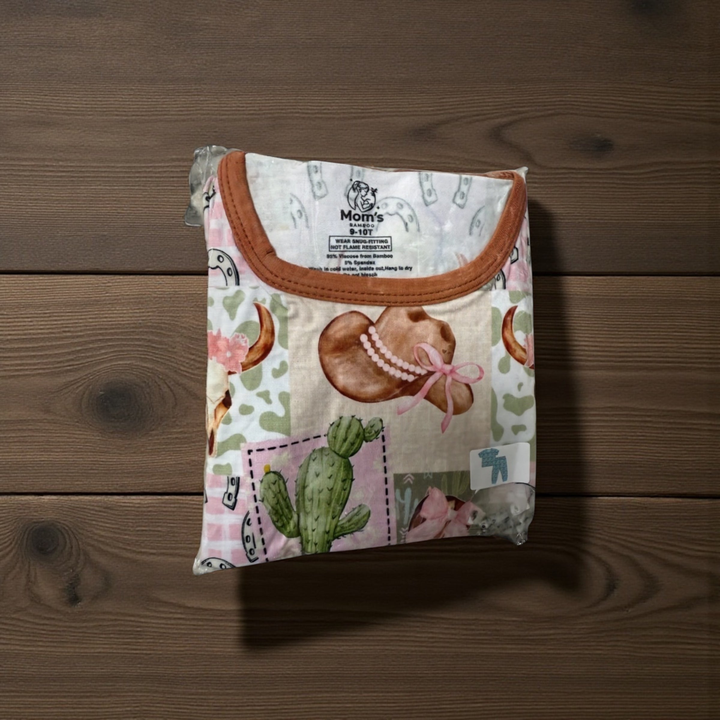 “Pink Western” Bamboo Short Sleeve and pants set