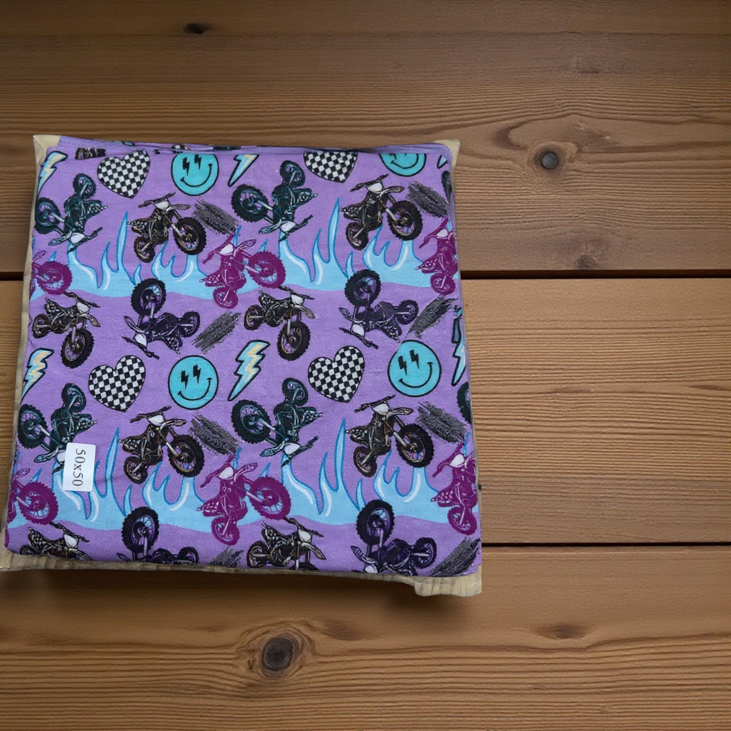 “Purple Motor-Cross” Bamboo Blanket