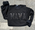 “MAMA” Glitter Embroidered Patches Sweatshirt