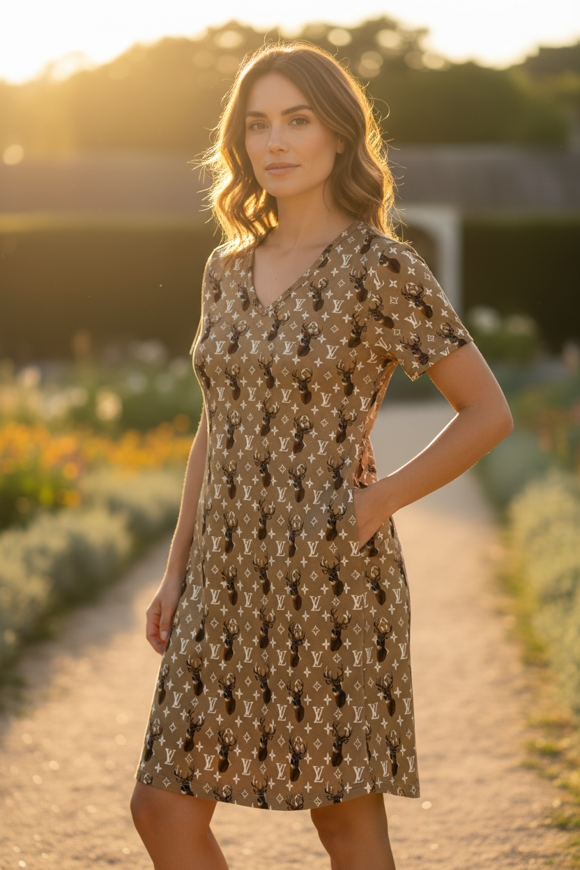 “LV” Deer Bamboo Nightgown