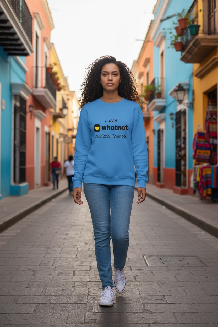 “I need Whatnot Addiction Therapy” Crewneck
