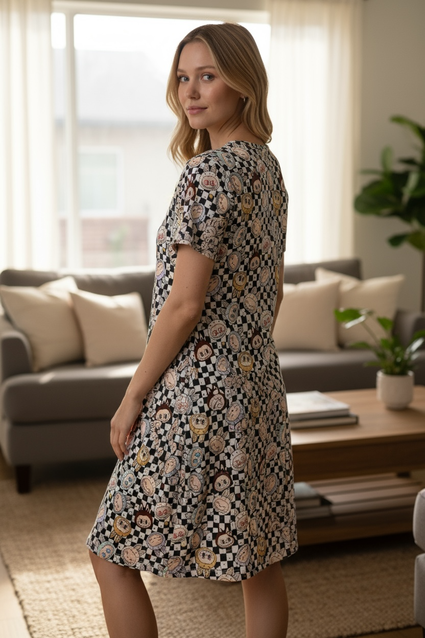 “Labubu” Bamboo Nightgown