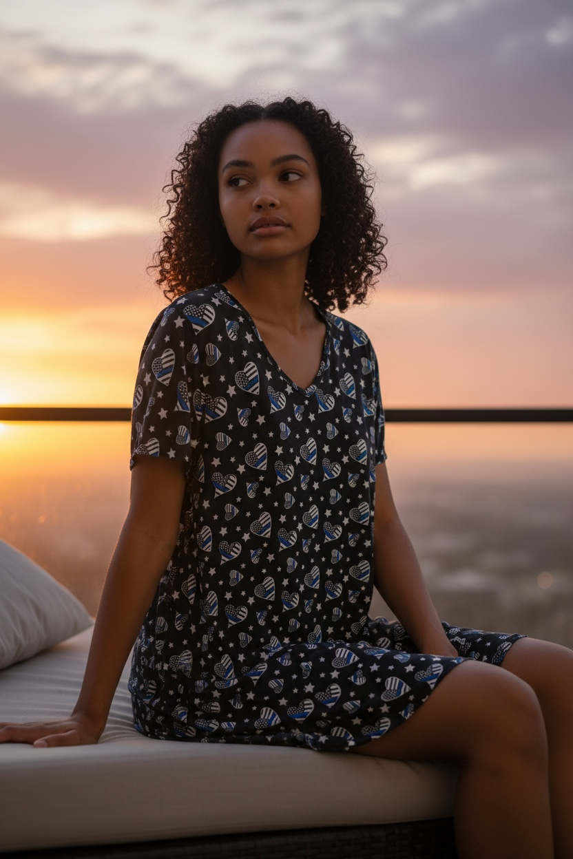 Police Support Bamboo Nightgown