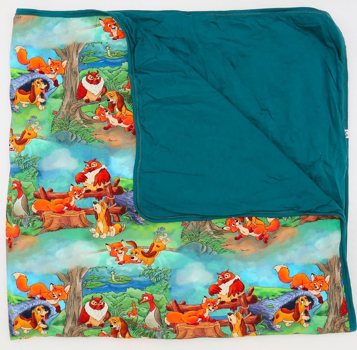 “The Fox and the Hound” Quilted Bamboo Blanket