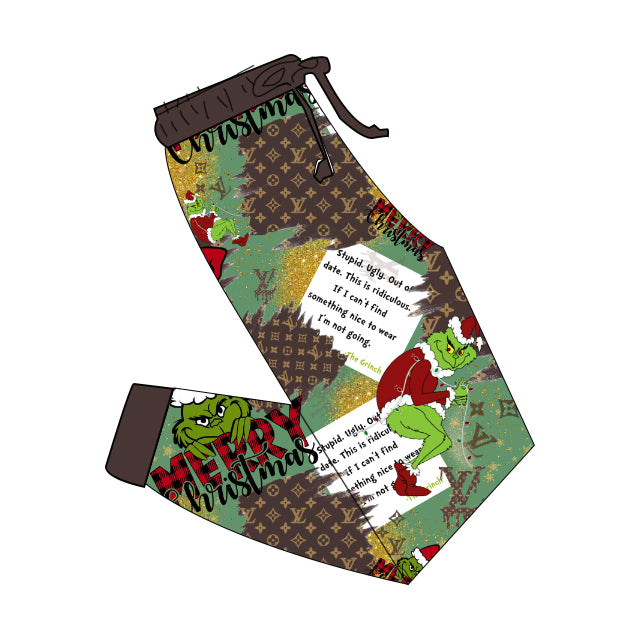 Bamboo Joggers - "Boujee Grinch"