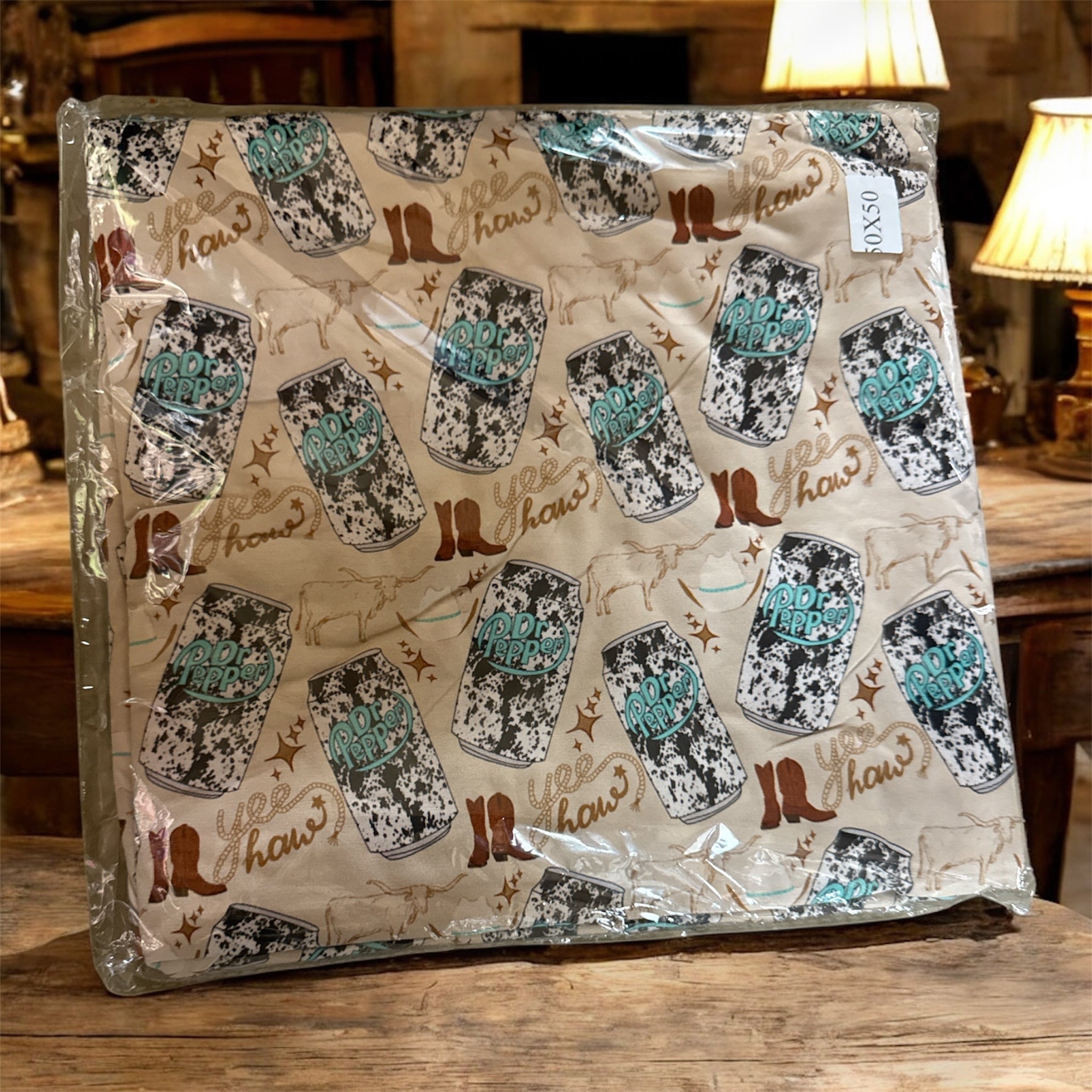 "Western Dr. Pepper" Bamboo Blanket