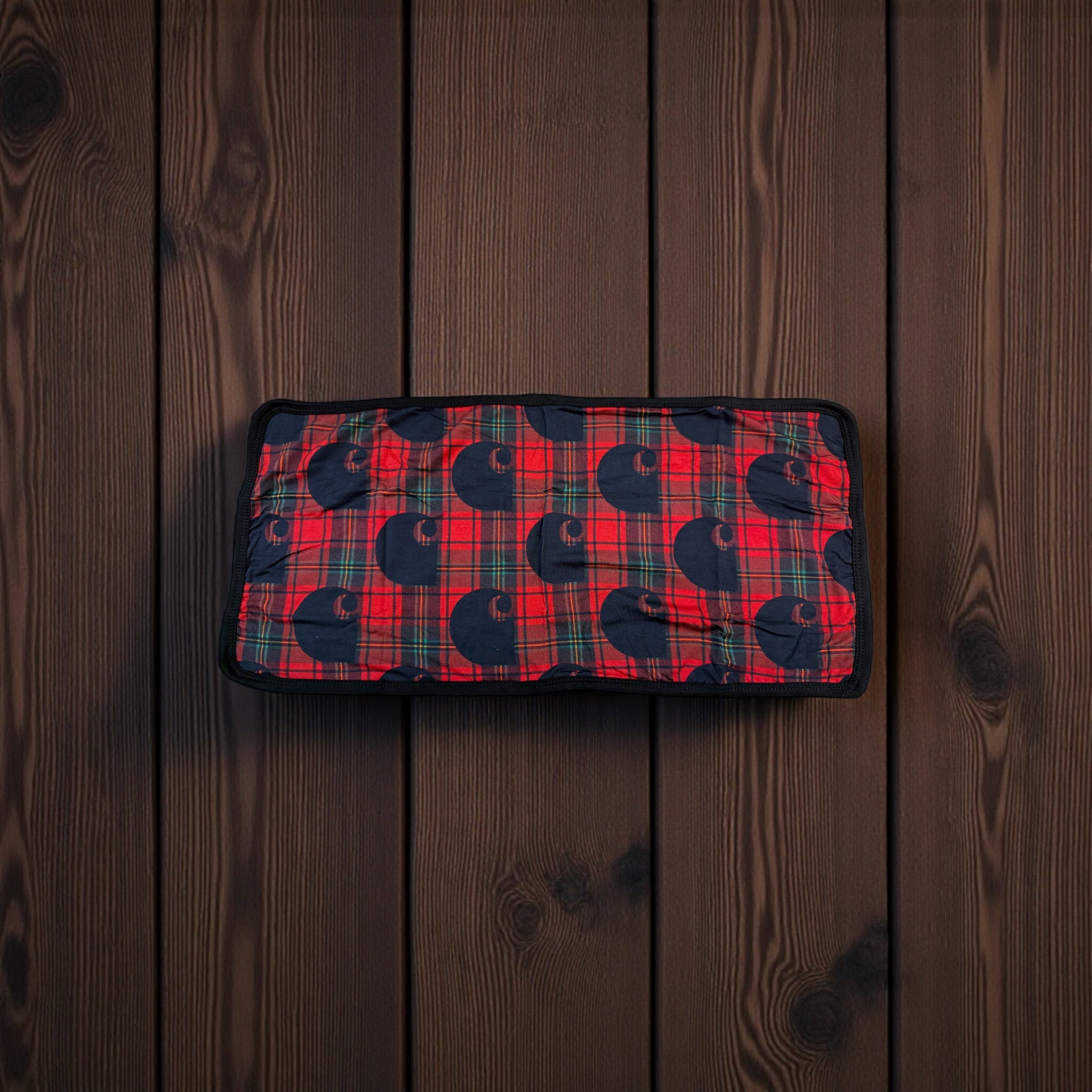 Christmas Plaid "Carhartt" Bamboo Burp Cloth