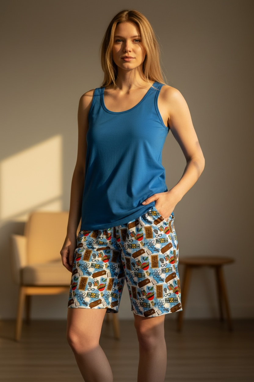 "The Big Bang Theory" Unisex Bamboo shorts and tank set by Bamboo Bliss