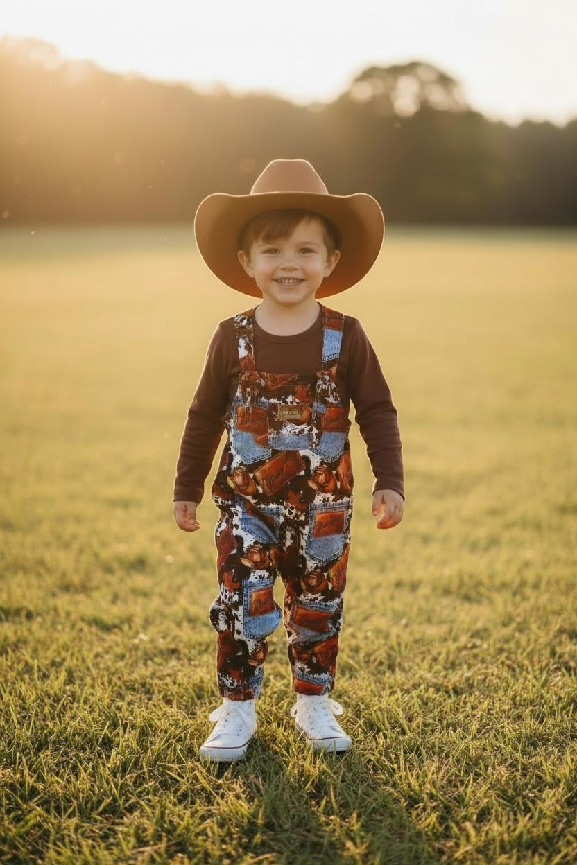 “Wrangler” Bamboo Overalls and shirt set