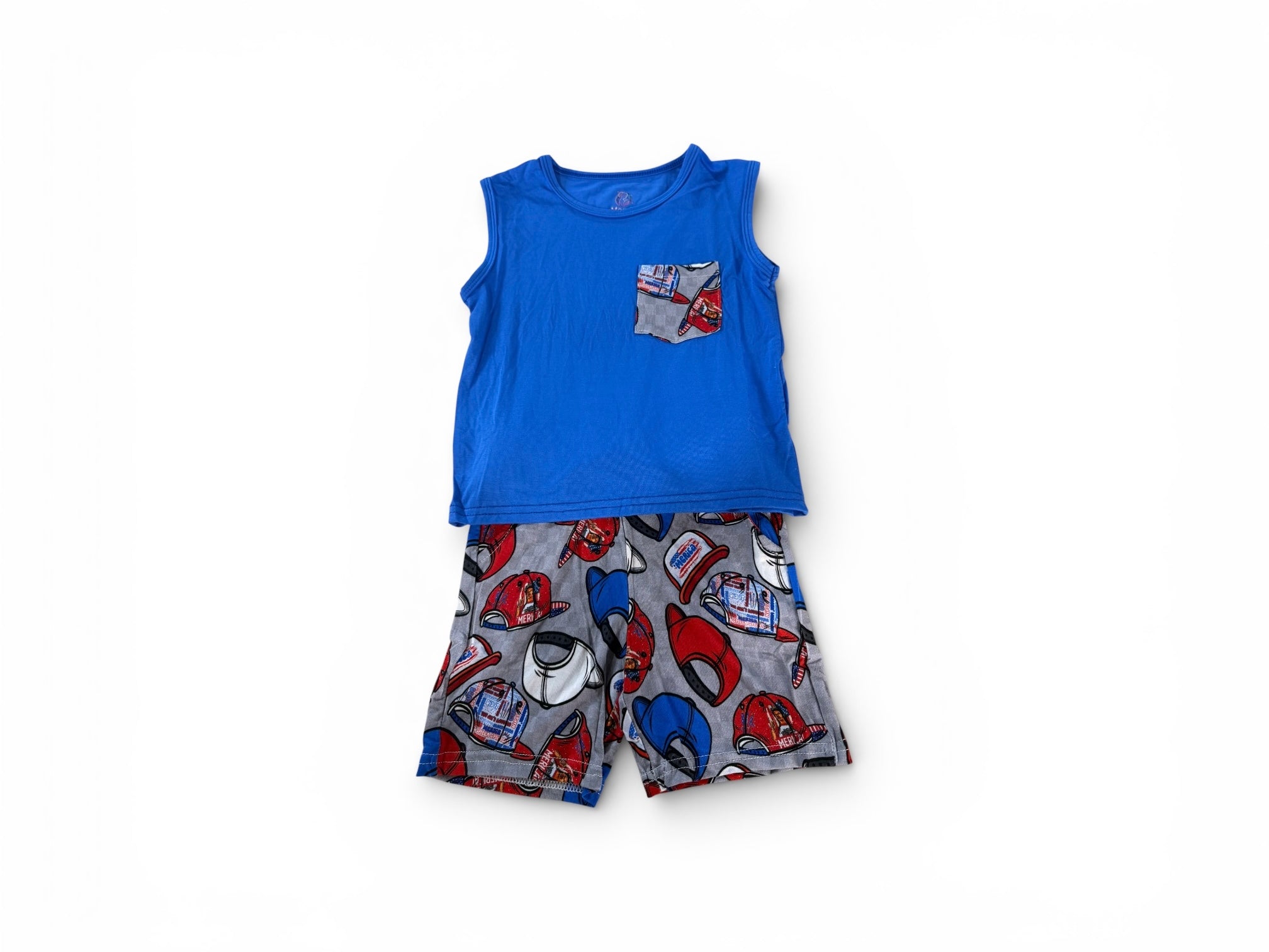Bamboo Tank and Shorts Set - "Merica"