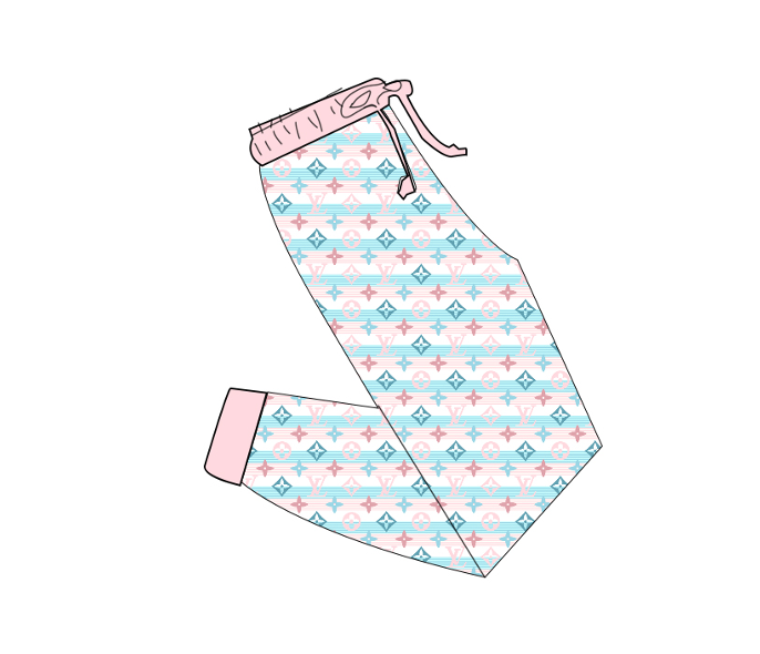 LV Newborn Stripes Bamboo Joggers