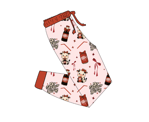 Girly Dr. Pepper Bamboo Joggers