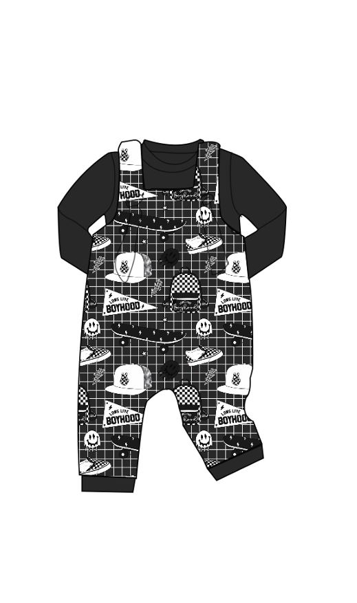 Bamboo overalls and shirt set - “Boyhood”