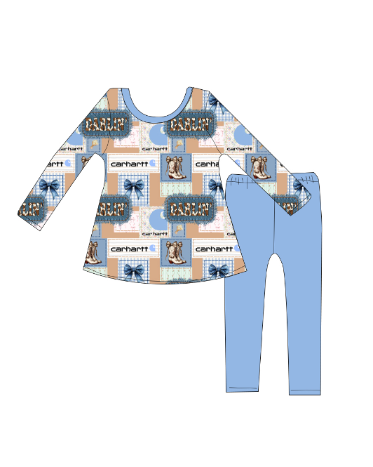 "Carhartt Darlin" Peplum Bamboo Set