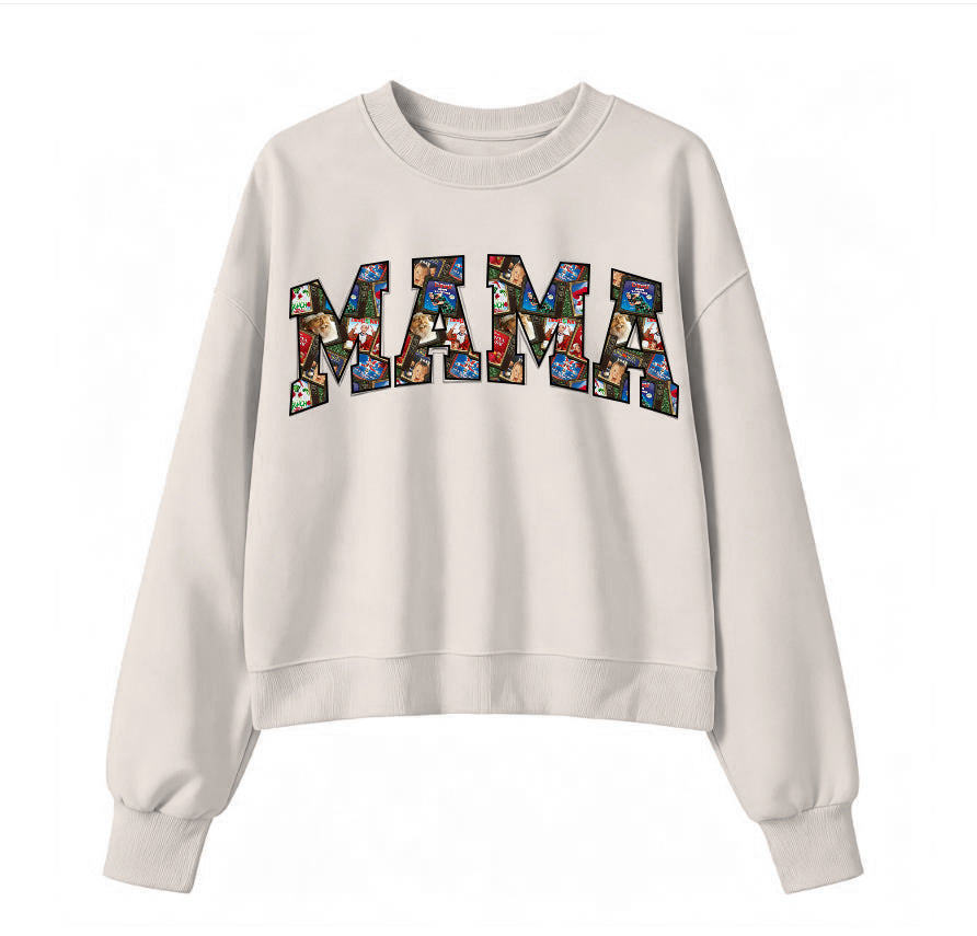 Bamboo French Terry Crewneck - "MAMA" - "Holiday Blockbusters"